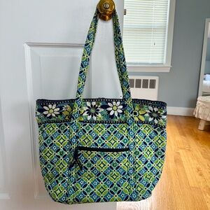 Vera Bradley Blue and Green Patterned Tote
